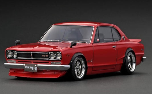 IG3238 ignition model 1:18 Nissan Skyline 2000 GT-R KPGC10 Red model cars