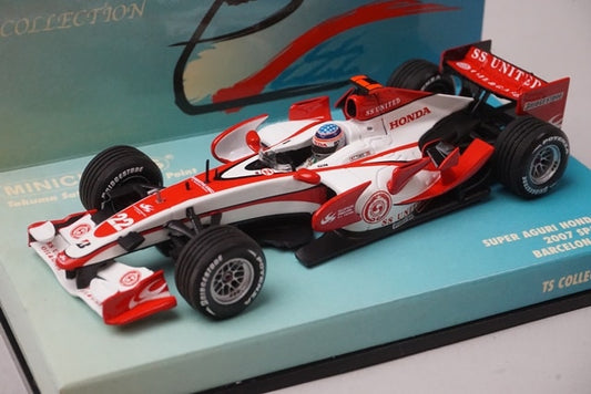 1:43 MINICHAMPS 518074322 Super Aguri Honda SA07 Spain GP 2007 #22 model car