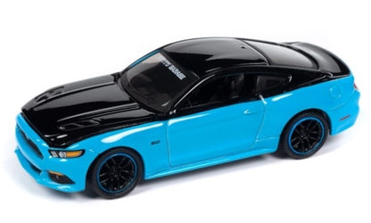 AWSP151A AUTOWORLD 1:64 2015 Petty Garage Mustang GT Petty Blue/Gloss Black