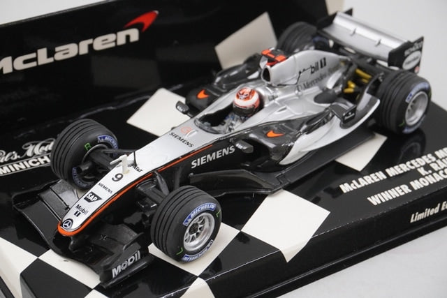 1:43 MINICHAMPS 530054319 McLaren Mercedes MP4/20 Monaco GP 2005 #9 K.Raikkonen model car