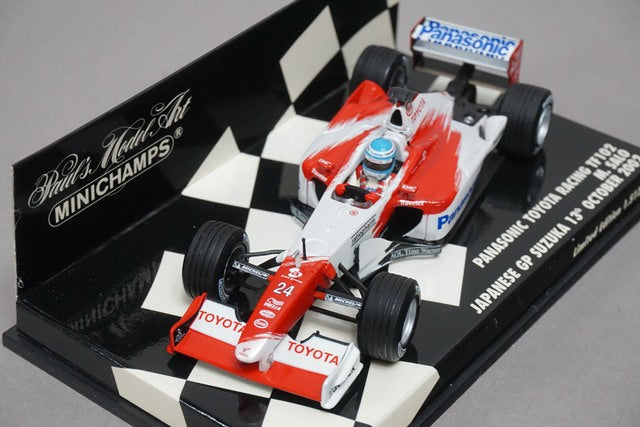 1:43 MINICHAMPS 403020324 Panasonic Toyota Racing TF102 2002 M.Salo #24