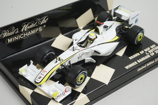 1:43 MINICHAMPS 400090322 Brown GP BGP 001 Bahrain GP 2009 J. Button #22 model car
