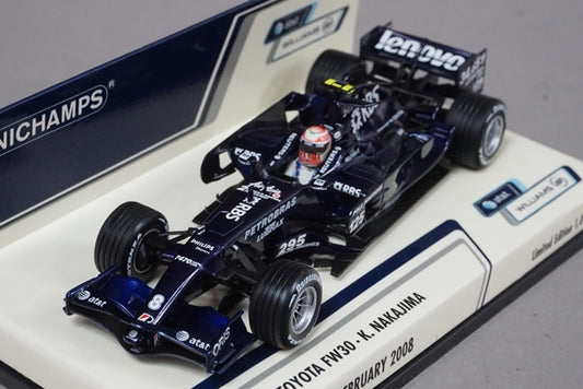 1:43 MINICHAMPS 400080208 AT&T Williams Toyota FW30 2008 Kazuki Nakajima #8