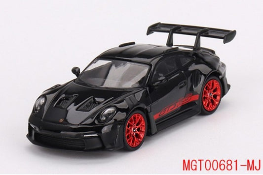 MGT00681-MJ TSM MINI-GT x Mijo 1:64 Porsche 911 992 GT3 RS Black w/Pyro Red Left-hand drive *Blister pack