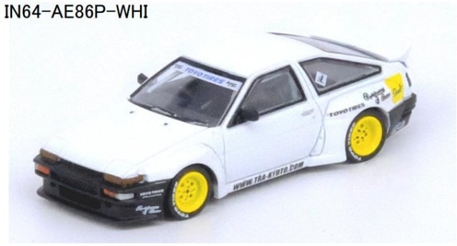 IN64-AE86P-WHI INNO MODELS 1:64 Toyota AE86 Sprinter Trueno PANDEM / Rocket Bunny White