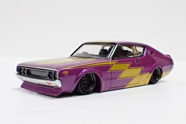 Aoshima 1:64 Grachan 15th Kenmeri GT-R 1973 KPGC110 BoostGear Custom Color No pedestal