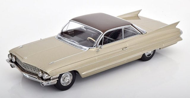 KKDC181252 KK scale 1:18 Cadillac Series 62 Coupe DeVille 1961 in Beige Metallic/Brown Metallic