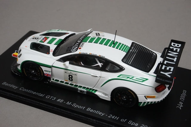 1:43 SPARK SB108 Bentley Continental GT3 M-Sport Bentley 24H Of Spa 2015 #8