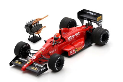 ROMU047 Spark 1:43 ROM Custom Life L190 W12 F1 Hungarian GP PQ 1990 #39 B. Giacomelli Display Engine with Wide Case