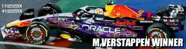 410232201 MINICHAMPS 1:43 Oracle Red Bull Racing RB19 F1 Las Vegas GP 2023 Winner M.Verstappen #1