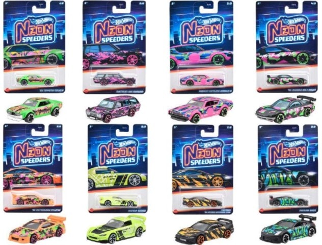 HLH72-986B Hot Wheels Neon Speeders Assortment - Urban Camo assorted set 10pcs/1carton