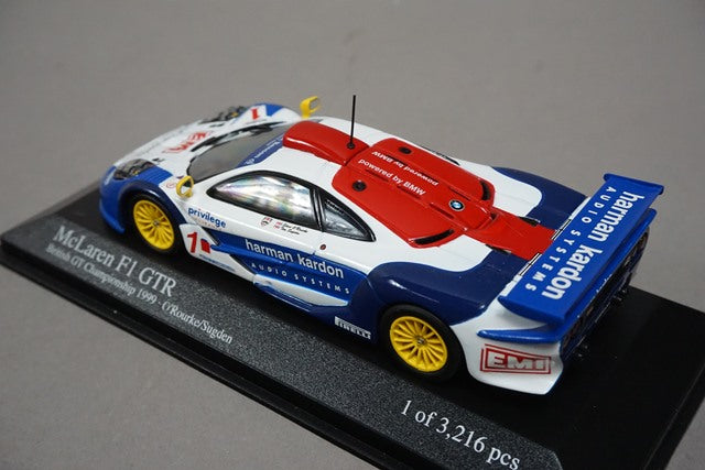 1:43 MINICHAMPS 530194301 McLaren F1 GTR British GTC 1999 #1