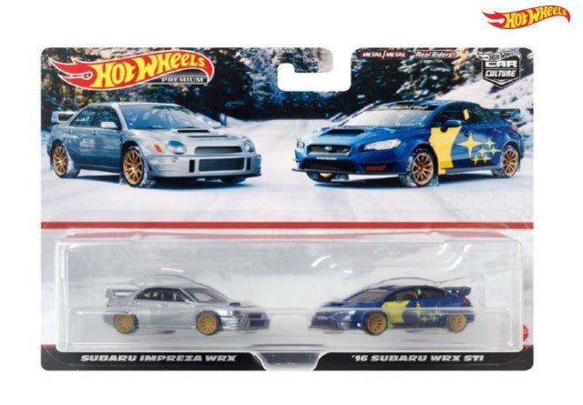 HKF60-9866 Hot Wheels Subaru Premium 2 Pack Subaru Impreza WRX / '16 Subaru WRX STI