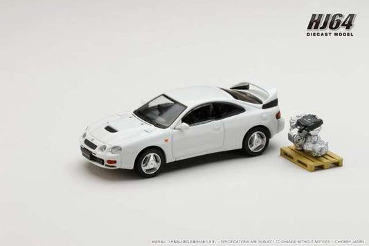 HJ641064AW Hobby JAPAN 1:64 Toyota Celica GT-FOUR WRC EDITION (ST205) w/Engine Display Model Super White II