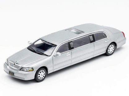 KS-055-318 GCD Gaincorp Products 1:64 Lincoln Town Car Limousine Silver Gray