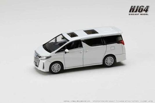 HJ645012BW Hobby JAPAN 1:64 Toyota Alphard Hybrid (H30W) w/Sunroof White Pearl Crystal Shine