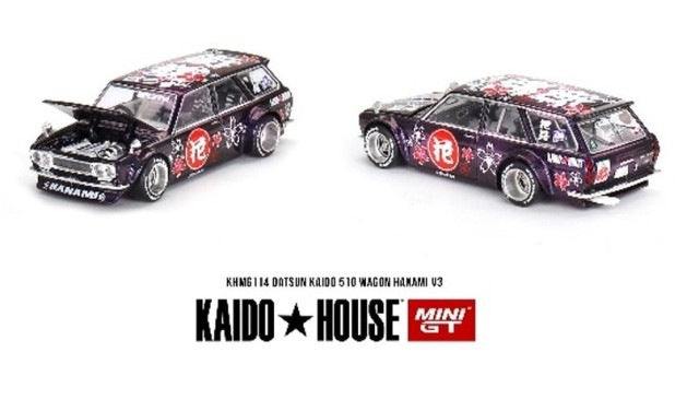 KHMG114 TSM MINI-GT 1:64 Datsun KAIDO 510 Wagon Hanami V3 Right-hand drive