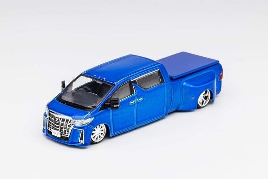 KS-061-324 GCD Gaincorp Products 1:64 NATS Toyota Alphard Super Dually Truck Chrome Blue