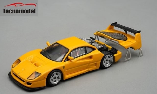 TM64-01B Tecnomodel 1:64 Ferrari F40 LM Press Version 1996 Yellow Modena w/BBS Silver Wheels