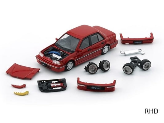 64B0400 BM Creations 1:64 Honda Civic EF2 1991 Red RHD