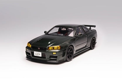 M83408 MH MOTORHELIX 1:18 Nissan Skyline GT-R R34 NISMO CRS VER. Dark Green