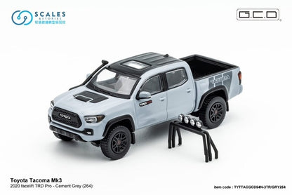 GCD Gaincorp Products 1:64 Toyota TACOMA TRD Pro Cement Gray