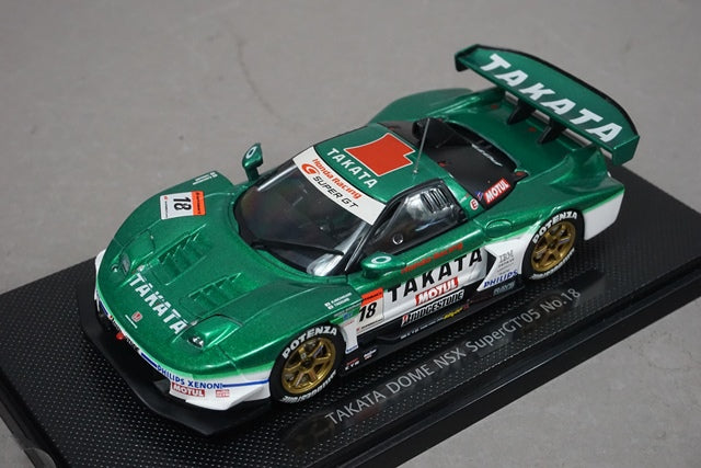 1:43 EBBRO 43690 Honda Takata Dome NSX Super GT 2005 #18 Green