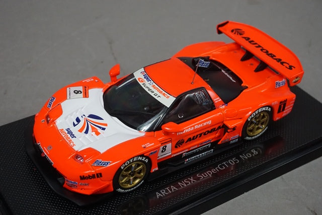 1:43 EBBRO 43693 Honda ARTA NSX Super GT 2005 #8 Orange