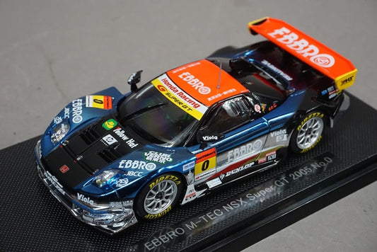 1:43 EBBRO 43700 Honda M-TEC NSX Super GT 2005 #0 Blue