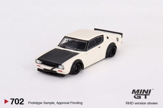 TSM MINI-GT 1/64 Nissan Skyline Kenmeri Liberty Walk White Right-hand drive LBWK Blister