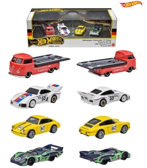HRT54-9864 Hot Wheels Porsche Premium Collector Set Porsche Rennsport model car