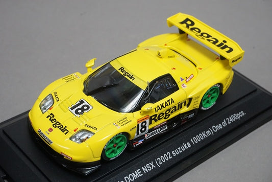 1:43 EBBRO 43357 Honda Regain Dome NSX Suzuka 1000Km 2002 #18