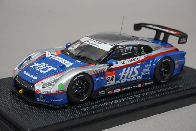 1:43 EBBRO 44444 Nissan HIS ADVAN KONDO GT-R SGT500 Fuji 2010 #24