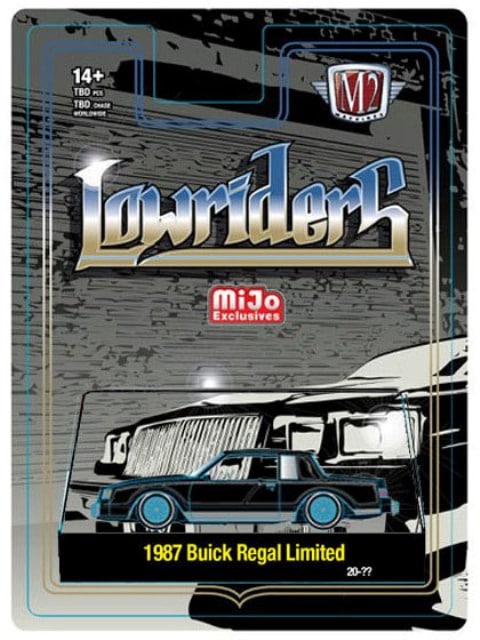 31500-MJS69 M2 Machines Mijo 1:64 Buick 1987 Regal Limited Lowrider Black North America Exclusive
