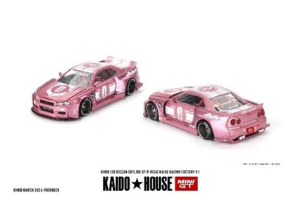 KHMG128 TSM MINI-GT 1:64 Nissan Skyline GT-R R34 KAIDO RACING FACTORY V1 Right-hand drive