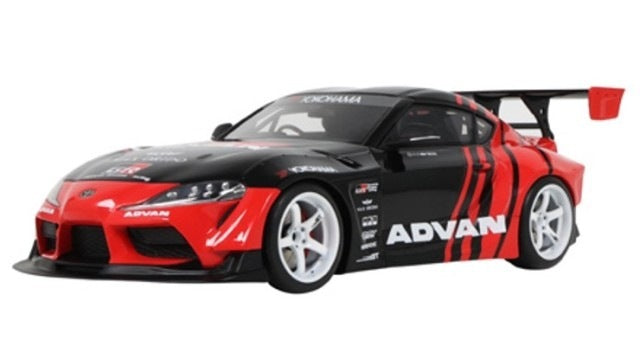 GTS889 GT Spirit 1:18 Toyota GR Supra 2020 Black/Red ADVAN