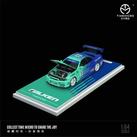 [ Pre-order ] TM643427 TimeMicro 1:64 Nissan GTR34 Falken