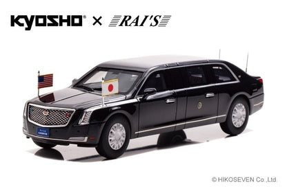 H7431909 Kyosho x RAI'S 1:43 Cadillac One THE BEAST 2019 US Presidential Car Japan Visit Specification