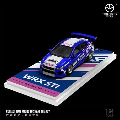 [ Pre-order ] TM645423 TimeMicro TM 1:64 Subaru WRX STI Blue and White