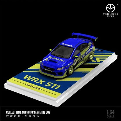 [ Pre-order ] TM645424 TimeMicro TM 1:64 Subaru WRX STI Blue Yellow