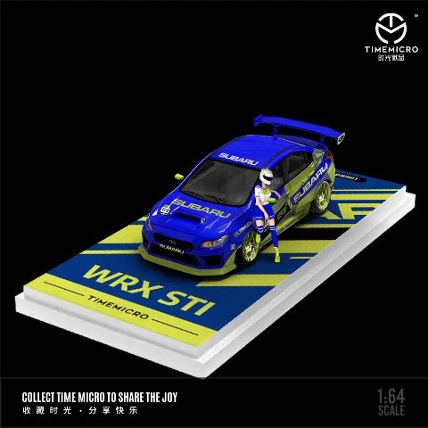 [ Pre-order ] TM645424-1 TimeMicro TM 1:64 Subaru WRX STI Blue Yellow Figure Included