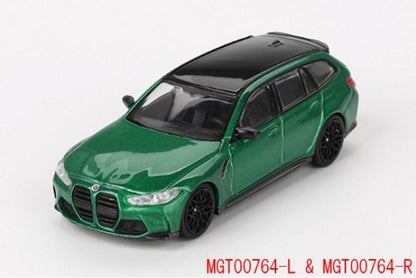 MGT00764-R TSM MINI-GT 1:64 BMW M3 Competition Touring Isle of Man Green Metallic Right-hand drive