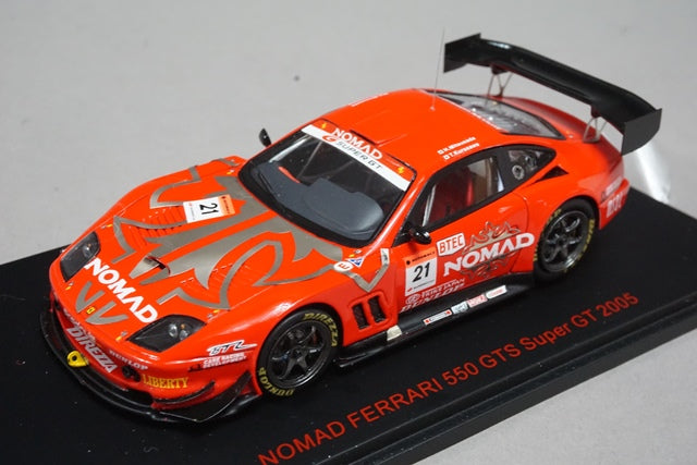 1:43 EBBRO 43743 Nomad Ferrari 550 GTS Maranello Super GT500 2005 #21 Red