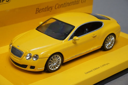 1:43 MINICHAMPS 436139601 Bentley Continental GT 2008 Lione Giallo No.6