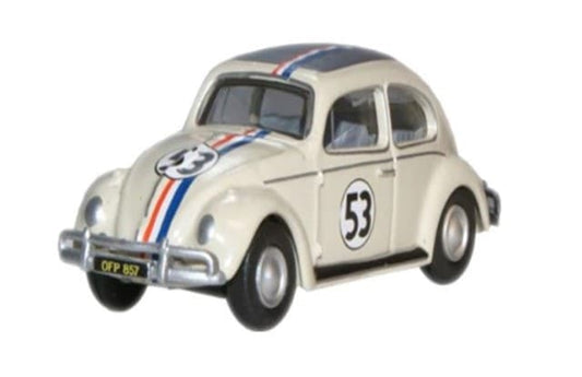 OX76VWB001 OXFORD 1:76 Volkswagen Beetle No. 53 Pearl White