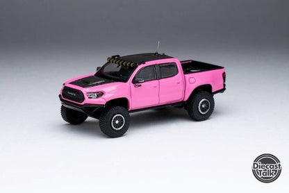 DTG0019-PINK GCD Gaincorp Products 1:64 Toyota 2.0 Tacoma TRD Pre-Runner PRO Wide Body Pink Diecasttalk