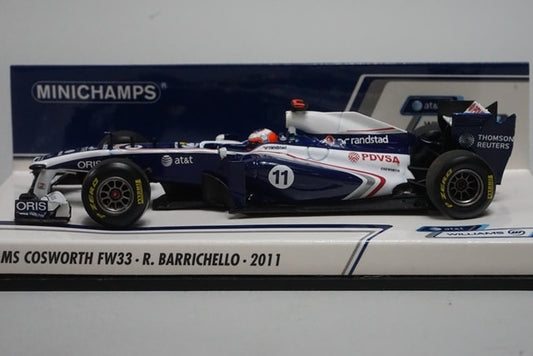 1:43 MINICHAMPS 410110011 Williams Cosworth FW33 2011 #11 R.Barrichello