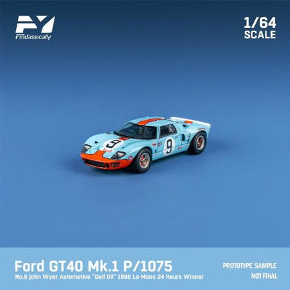 [ Pre-order ] FY64019 Finclassically 1:64 Ford GT40 Mk1 P/1075 1968 Le Mans Winner #9 Gulf
