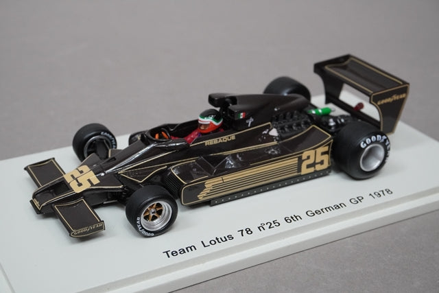 1:43 SPARK S1847 Team Lotus 78 6th German GP 1978 #25