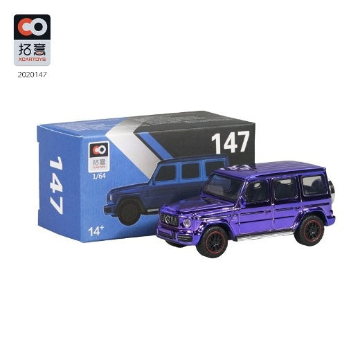 147 拓意 XCARTOYS 1:64 Mercedes Benz AMG G63 Chrome Purple Diecast